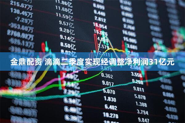 金鼎配资 滴滴二季度实现经调整净利润31亿元