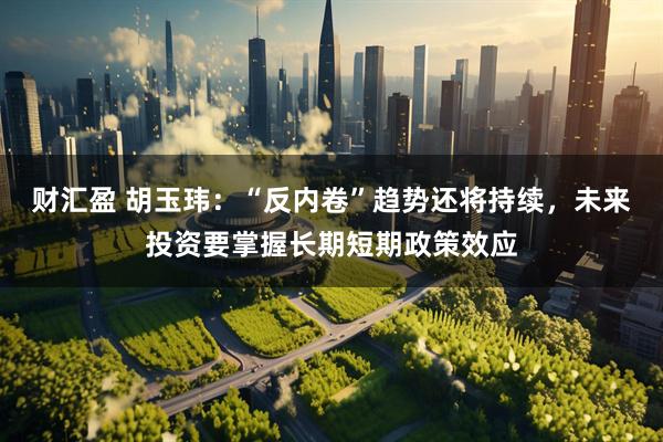 财汇盈 胡玉玮：“反内卷”趋势还将持续，未来投资要掌握长期短期政策效应