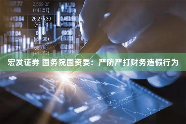 宏发证券 国务院国资委:严防严打财务造假行为
